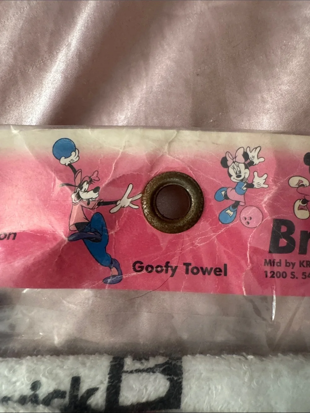 VTG Disney Brunswick Goofy Bowling Towel New Sealed Deadstock Rare